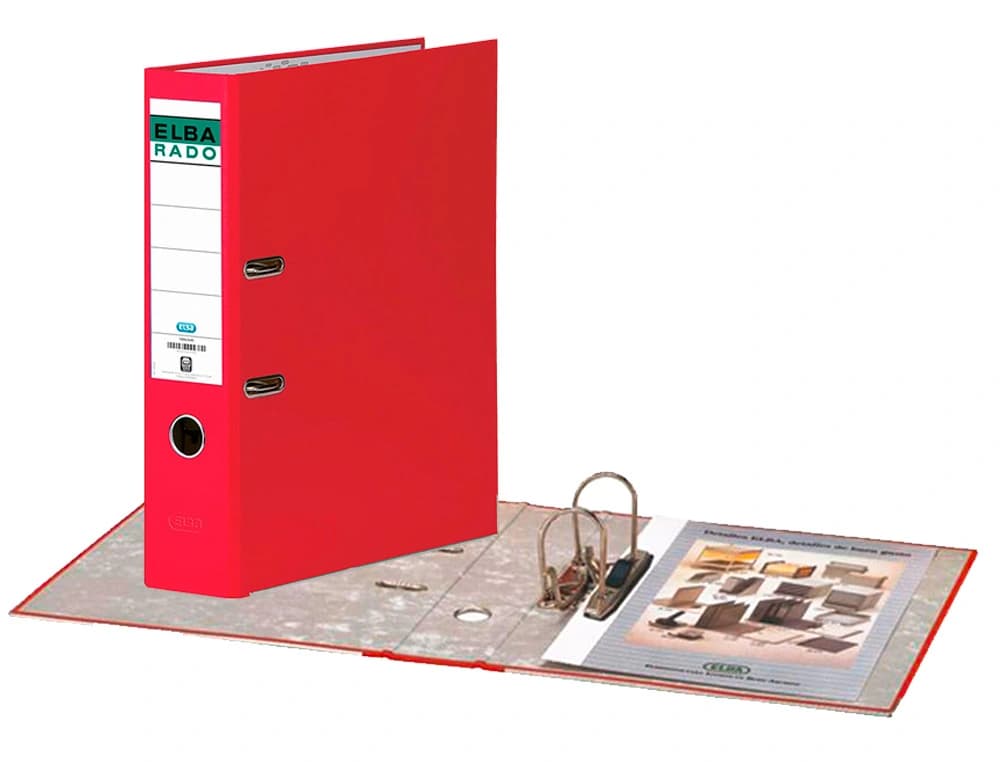 Archivador de palanca elba chic carton forrado pvc con rado