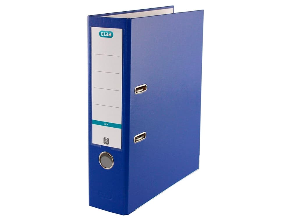 Archivador de palanca Elba Top DIN A4 de cartón compacto con Rado y lomo de 80 mm – Azul