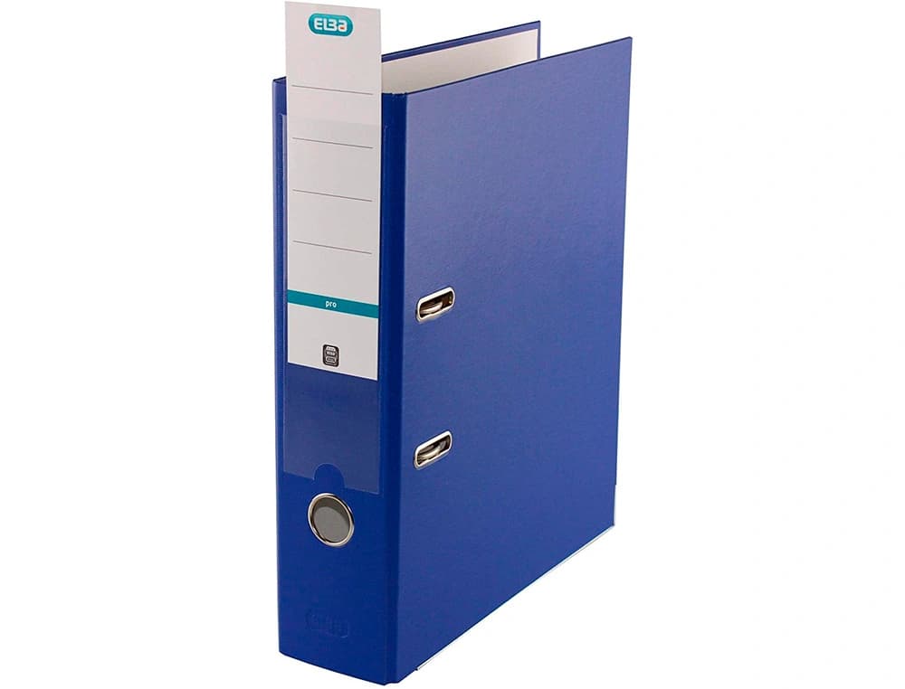 Archivador de palanca Elba Top DIN A4 de cartón compacto con Rado y lomo de 80 mm – Azul