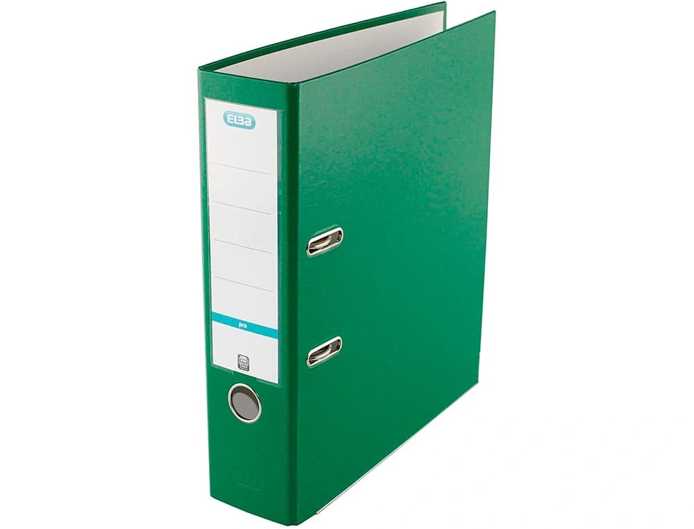 Archivador de palanca elba top carton compacto polipropileno con rado din a4 lomo de 80 mm