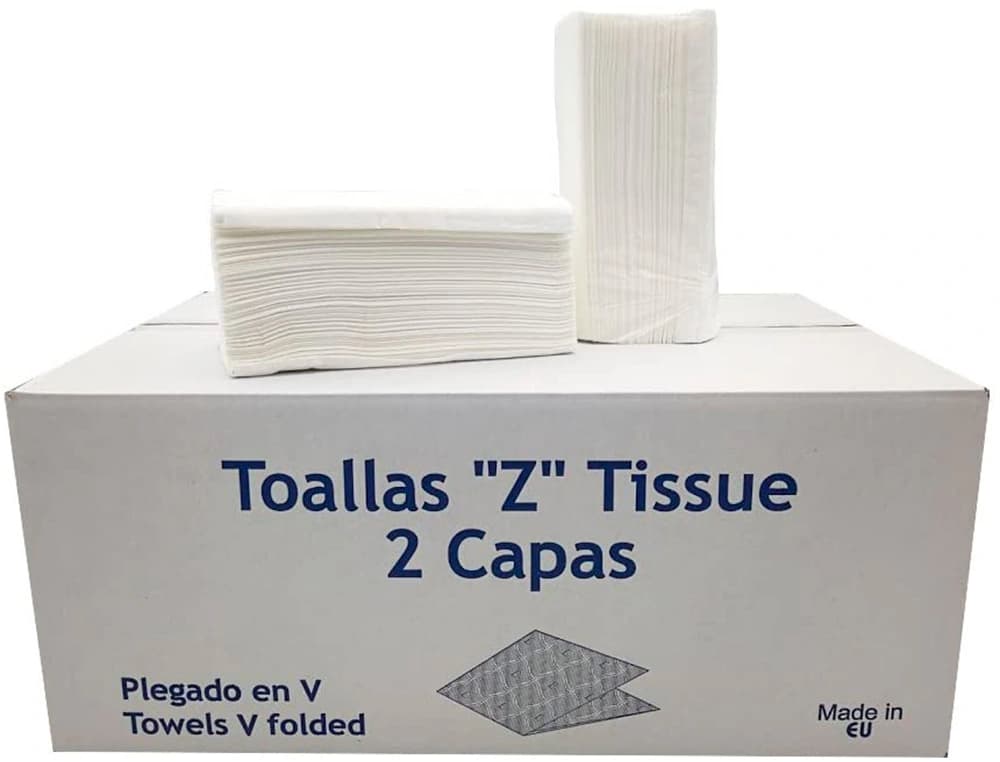 Toalla de papel secamanos dahi z ecopasta 2 capas caja con 20 paquetes de 200 unidades