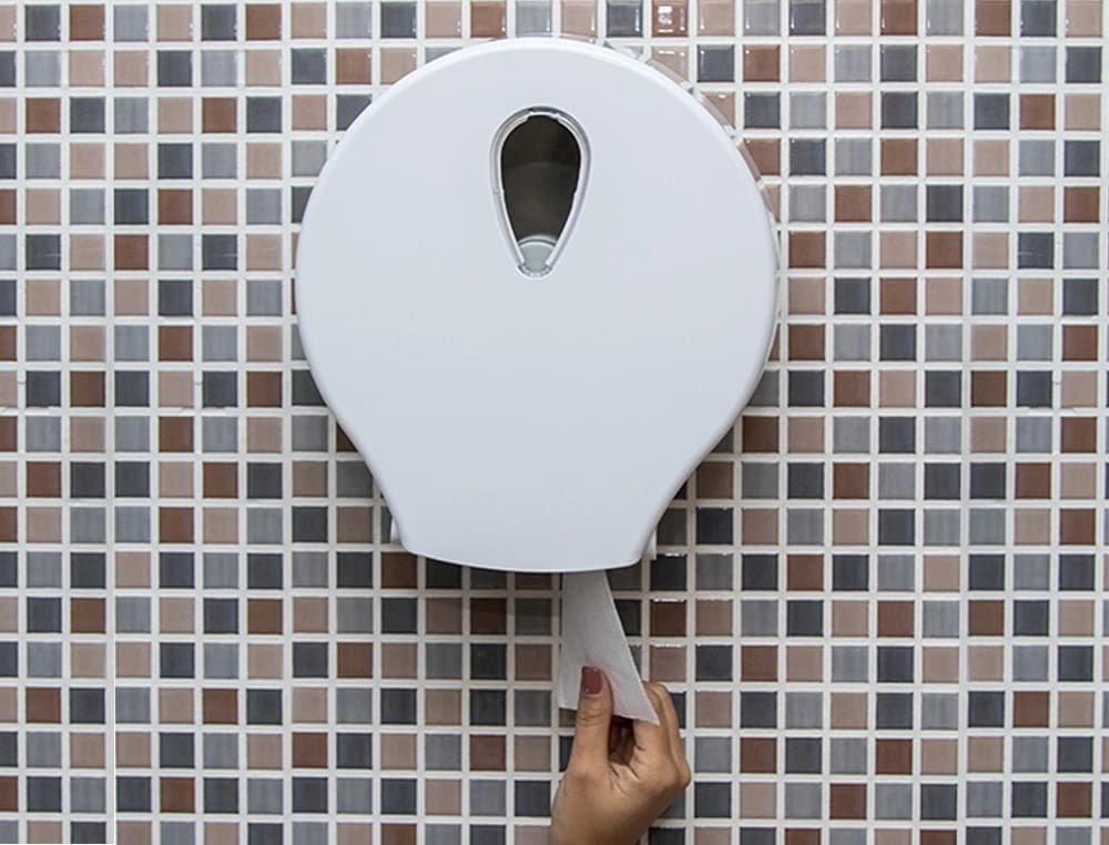 Dispensador papel higienico dahi jumbo abs color blanco 326x304x125 mm