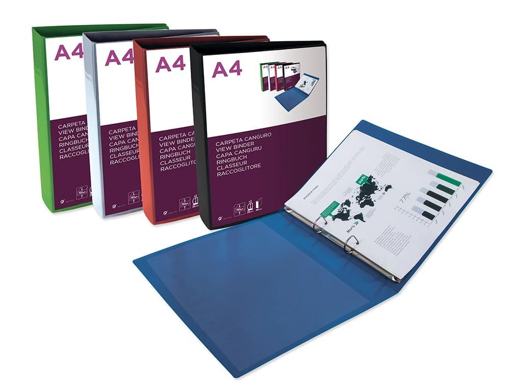 Carpeta liderpapel canguro 2 anillas 25 mm mixtas polipropileno din a4