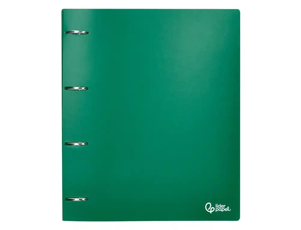 Carpeta liderpapel 4 anillas mixtas 40 mm polipropileno din a4 translucido