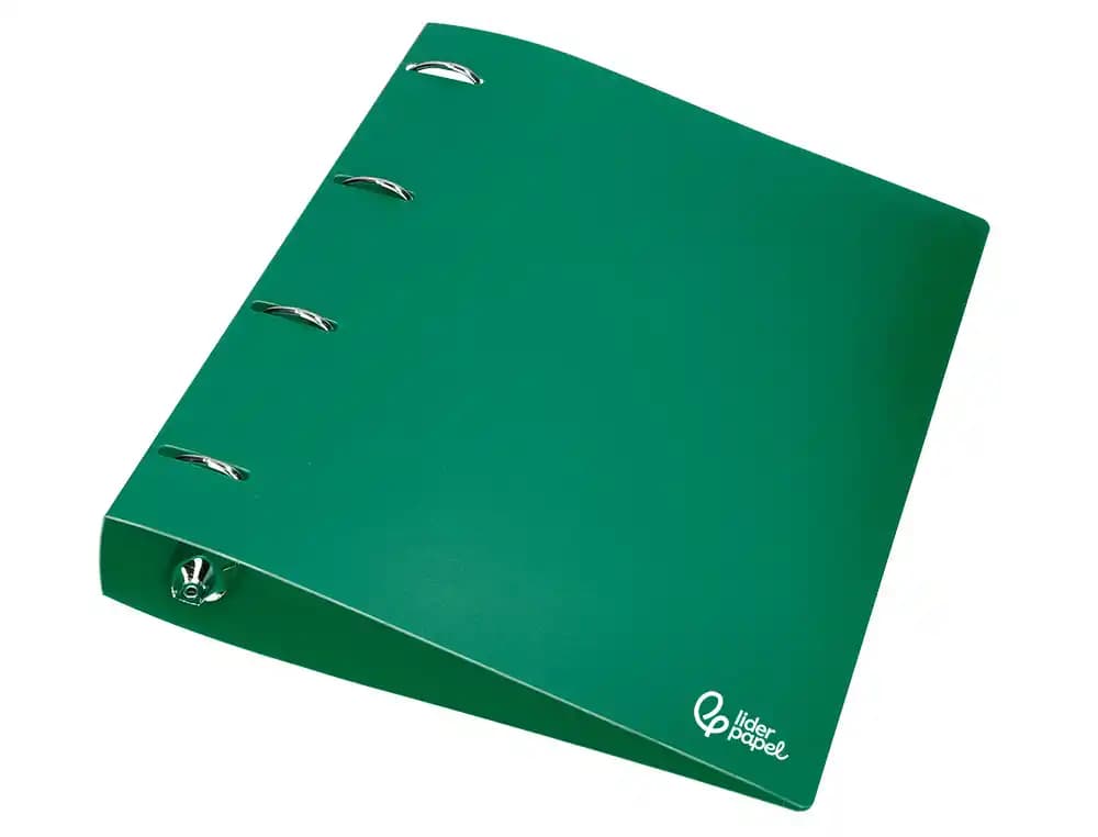 Carpeta liderpapel 4 anillas mixtas 40 mm polipropileno din a4 translucido