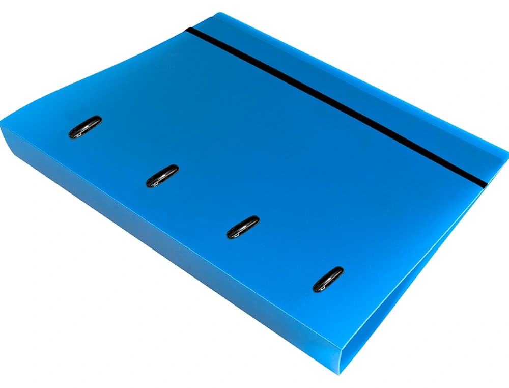 Carpeta con recambio liderpapel a4 cuadro 5mm 100 hojas 80g polipropileno 4 anillas mixtas 25mm