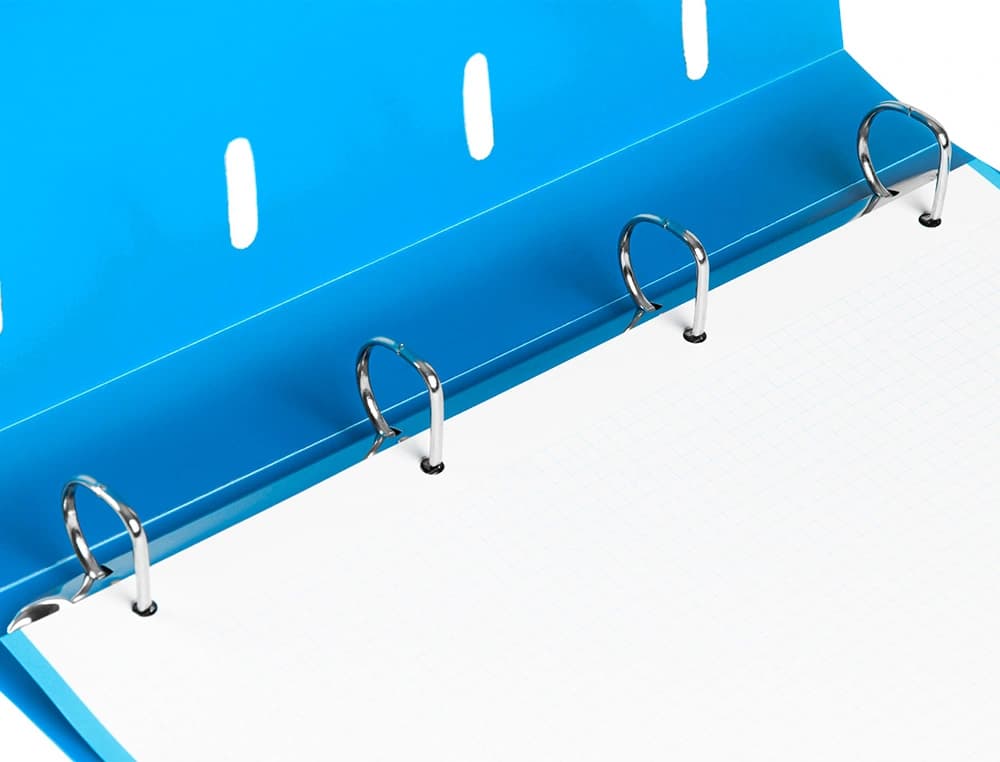 Carpeta con recambio liderpapel a4 cuadro 5mm 100 hojas 80g polipropileno 4 anillas mixtas 25mm