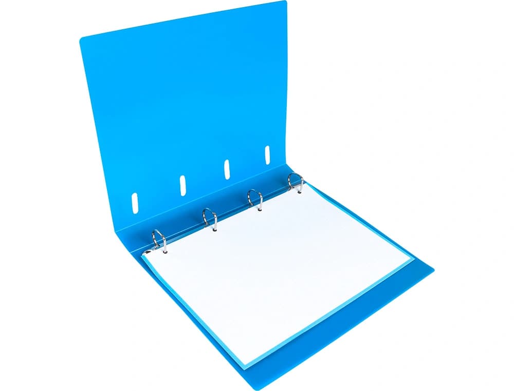 Carpeta con recambio liderpapel a4 cuadro 5mm 100 hojas 80g polipropileno 4 anillas mixtas 25mm