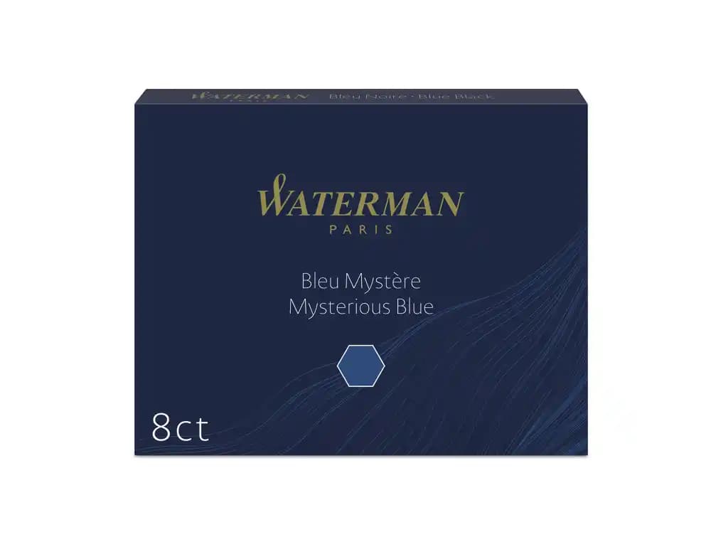Waterman Tinta estilografica waterman standard azul/negro caja de 8 cartuchos
