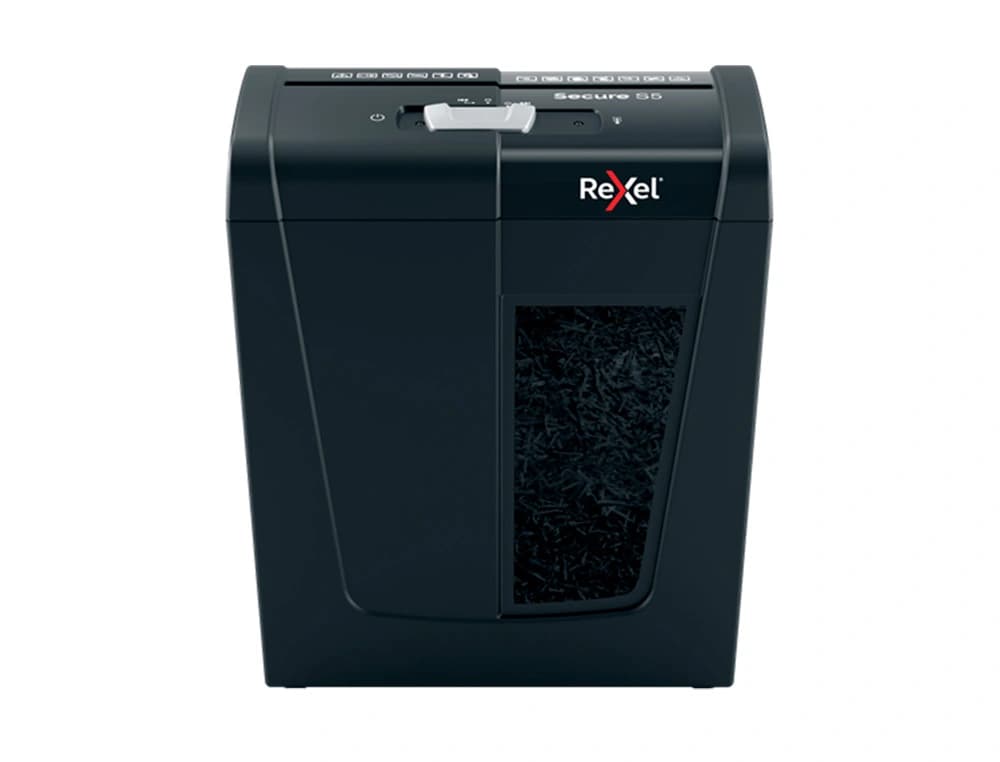 Destructora de documentos rexel secure s5 eu capacidad 5 hojas grapas clips tarjetas y cd papelera 10 l