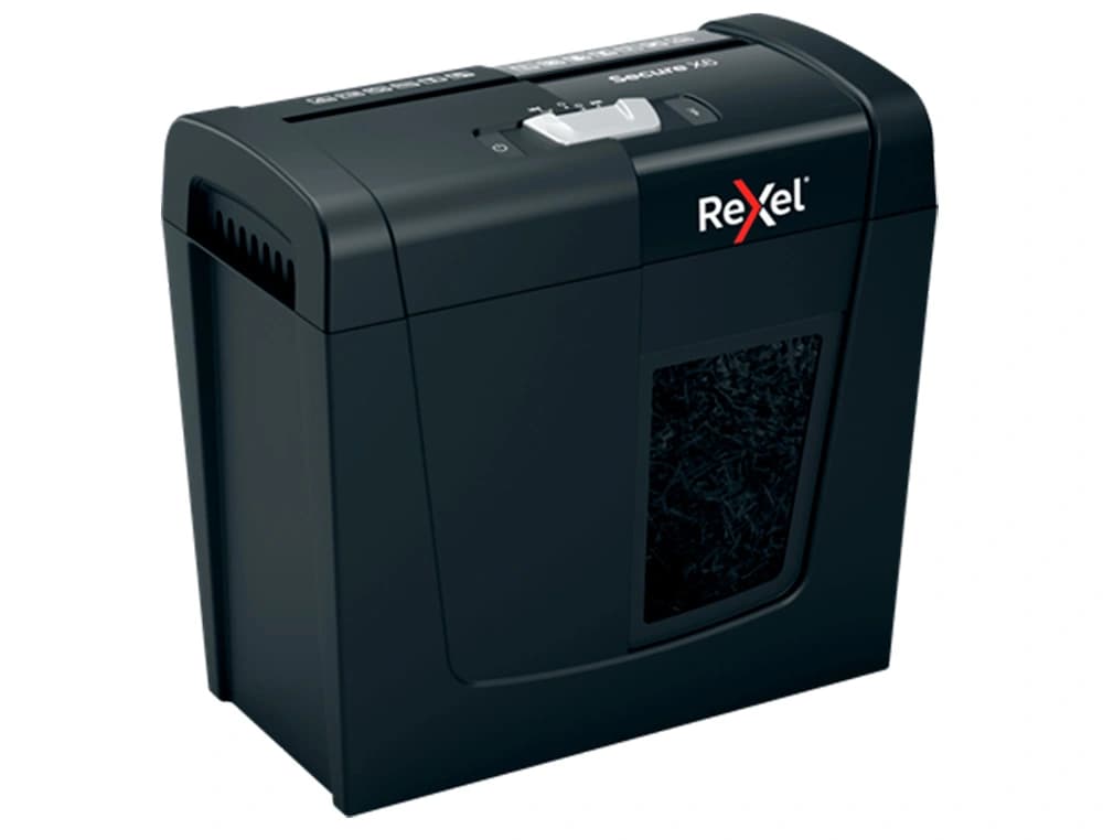 Destructora de documentos rexel secure x6 eu capacidad 6 hojas grapas clips tarjetas y cd