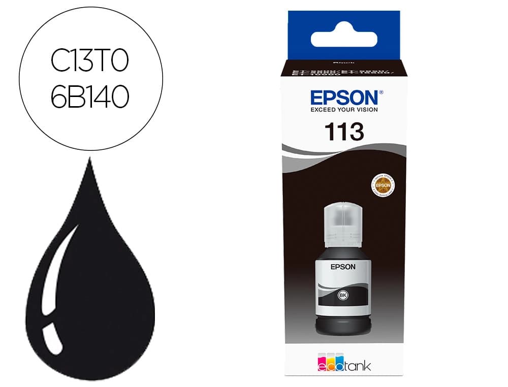 Epson Tinta Epson 113 EcoTank original en botella, pigmentada, 4 colores