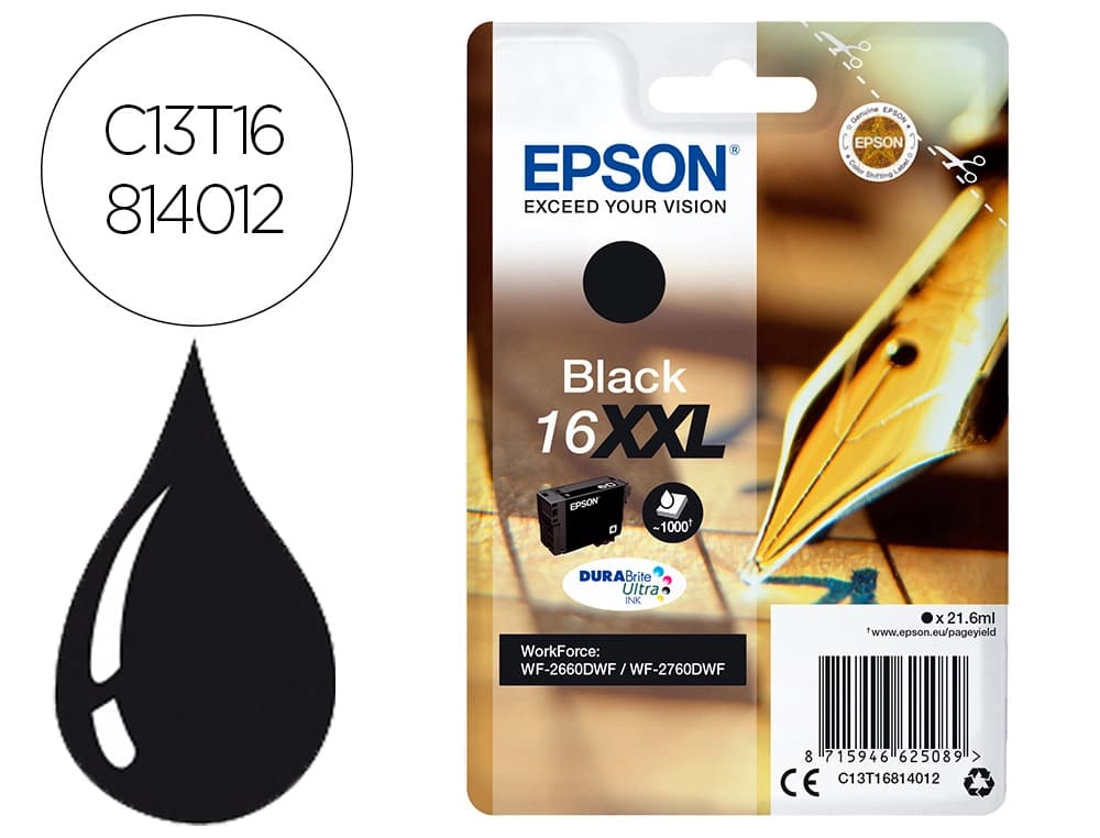 Epson Ink-jet epson negro 16xxl workforce 2660dwf