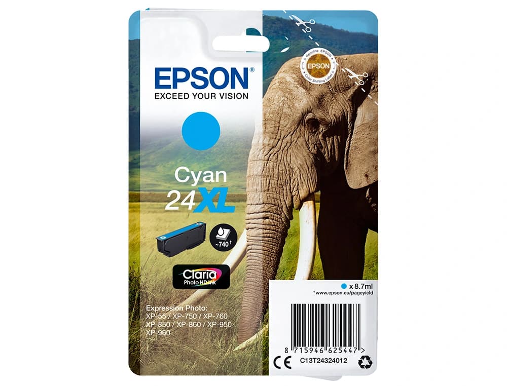 Ink-jet epson claria photo hd ink 24xl expression photo xp-760/950