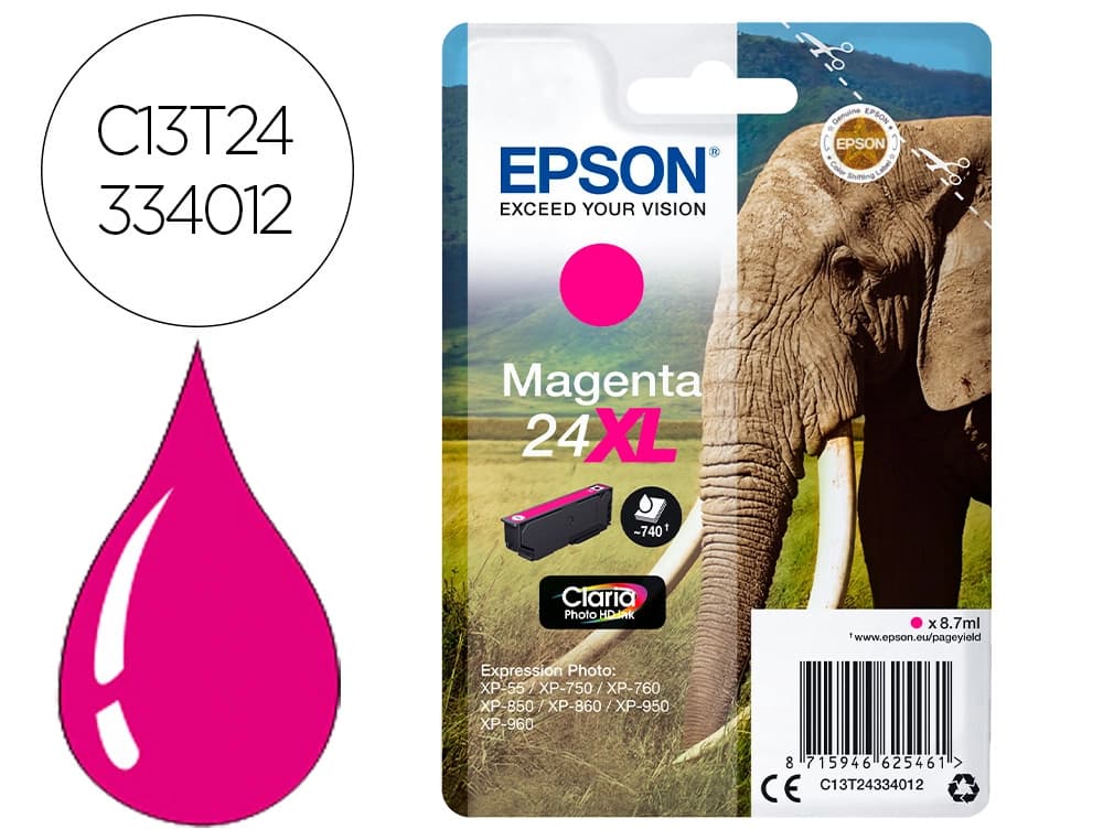 Epson Ink-jet epson claria photo hd ink magenta 24xl