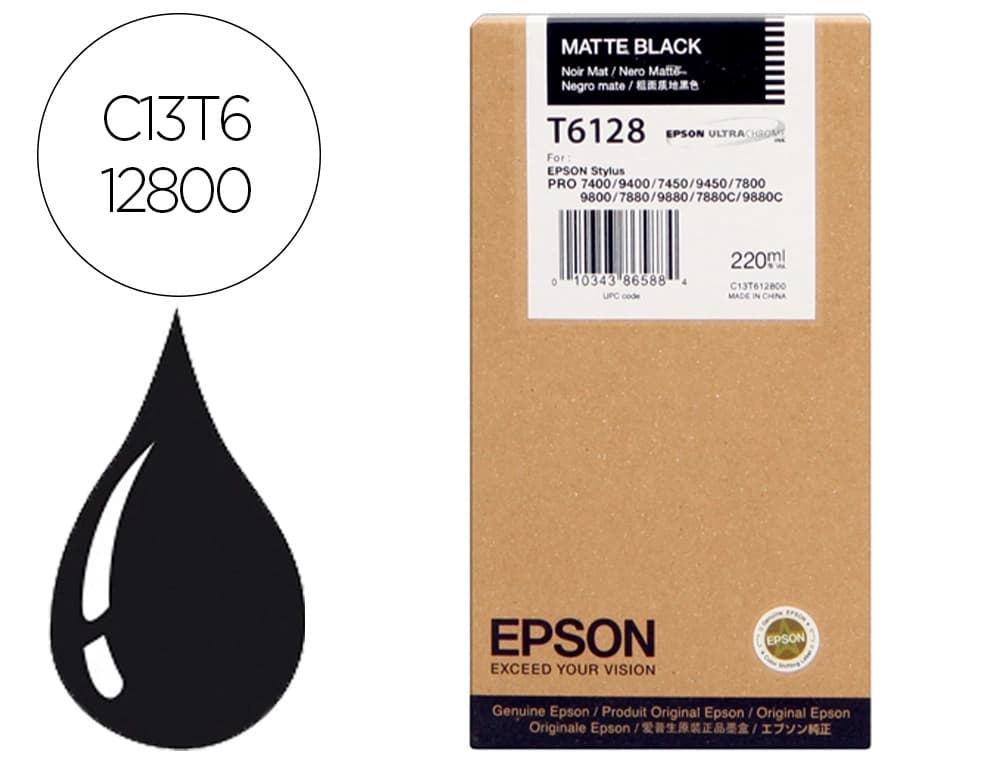 Epson Ink-jet epson gf stylus photo 7450/9450/ 7400/9400/7880/ 9880/7800/9800 negro mate alta capacidad</