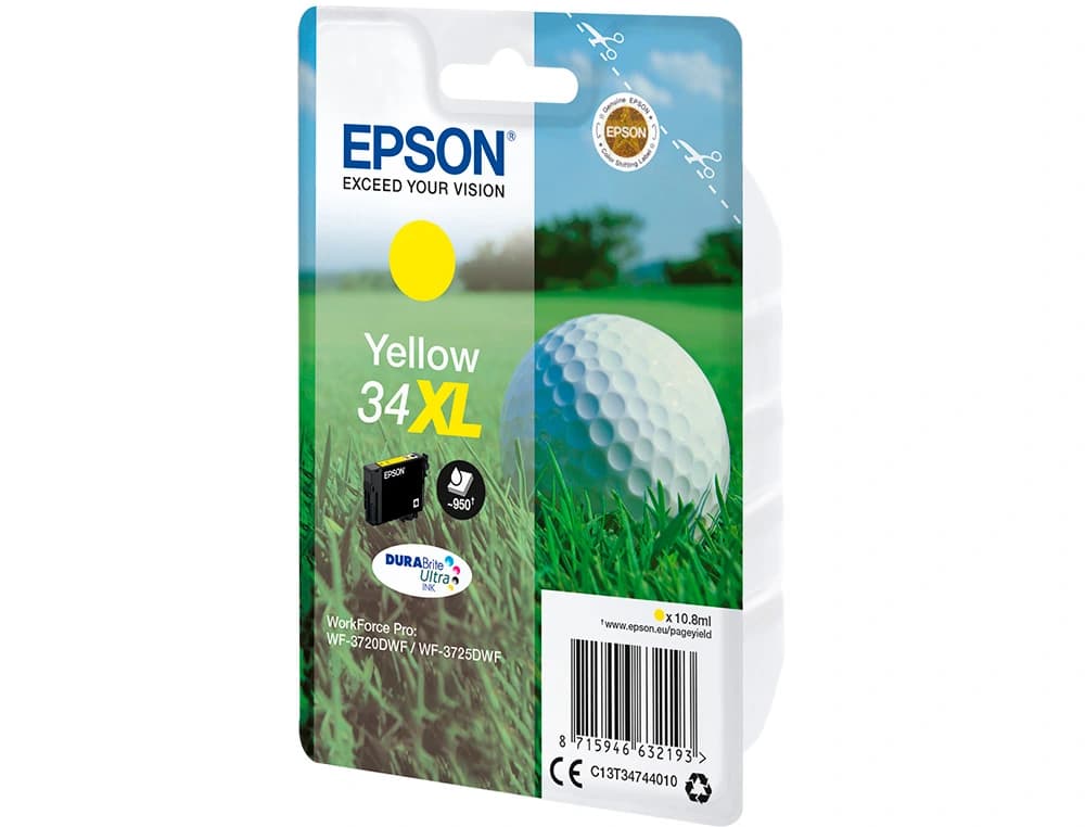 Ink-jet epson work force pro wf-3720dwf/3725dwf 34xl durabrite ultra ink 950 paginas