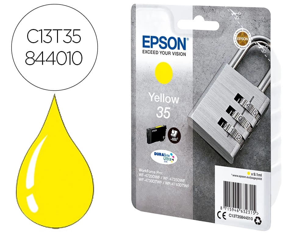 Epson Ink-jet epson singlepack amarillo 35 durabrite ultra ink