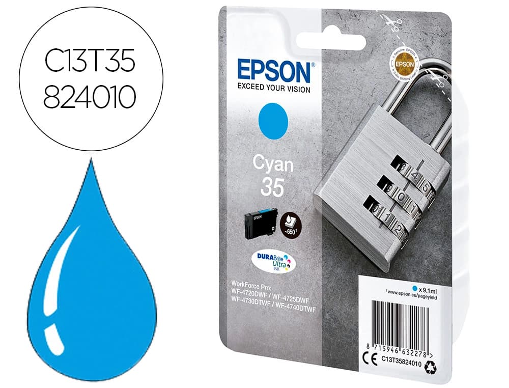 Epson Ink-jet epson singlepack cian 35 durabrite ultra ink