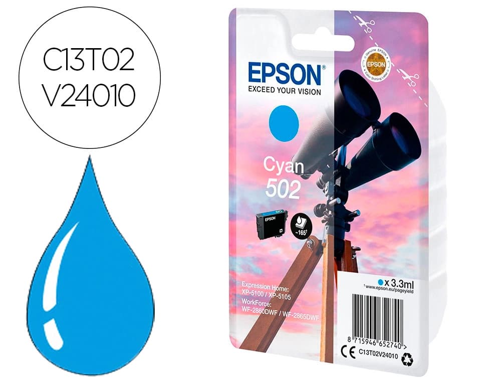 Epson Ink-jet epson singlepack cian 502 ink