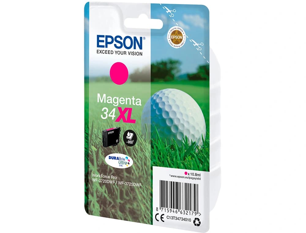 Ink-jet epson work force pro wf-3720dwf/3725dwf 34xl durabrite ultra ink 950 paginas