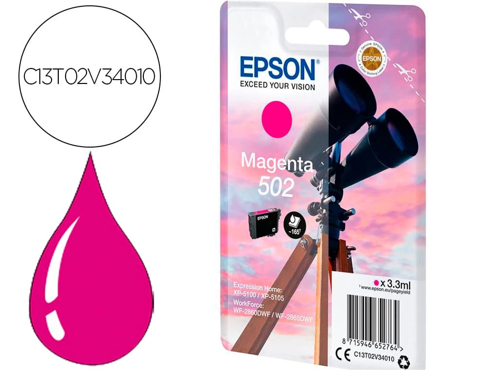 Epson Ink-jet epson singlepack magenta 502 ink
