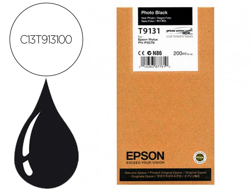 Epson Ink-jet epson t9131 photo negro ink 200ml