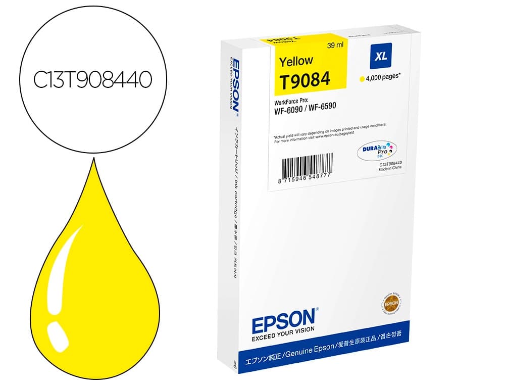 Epson Ink-jet epson wf-6590dwf/wf-6090dw amarillo xl