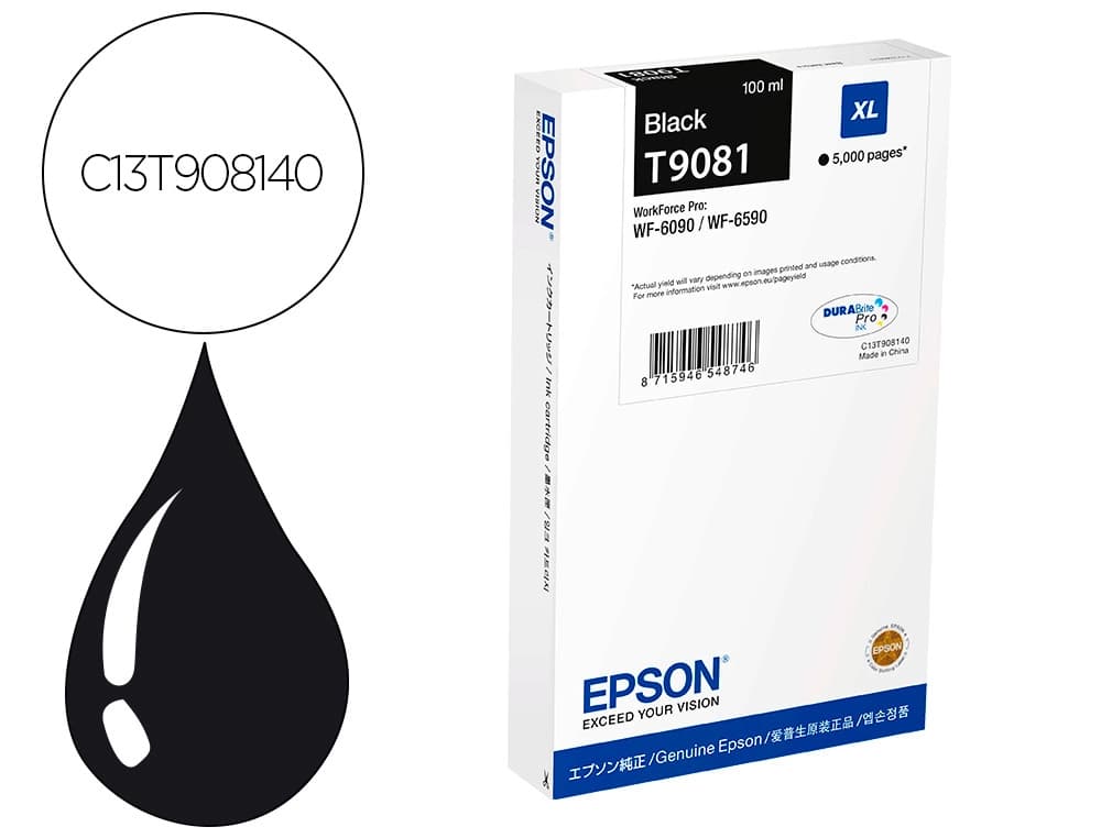 Epson Ink-jet epson wf-6590dwf/wf-6090dw negro xl