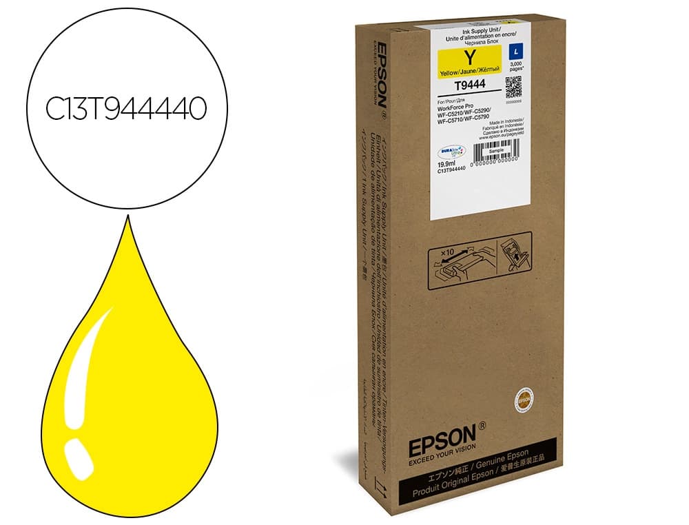 Epson Ink-jet epson wf-c5xxx series ink l amarillo 3000