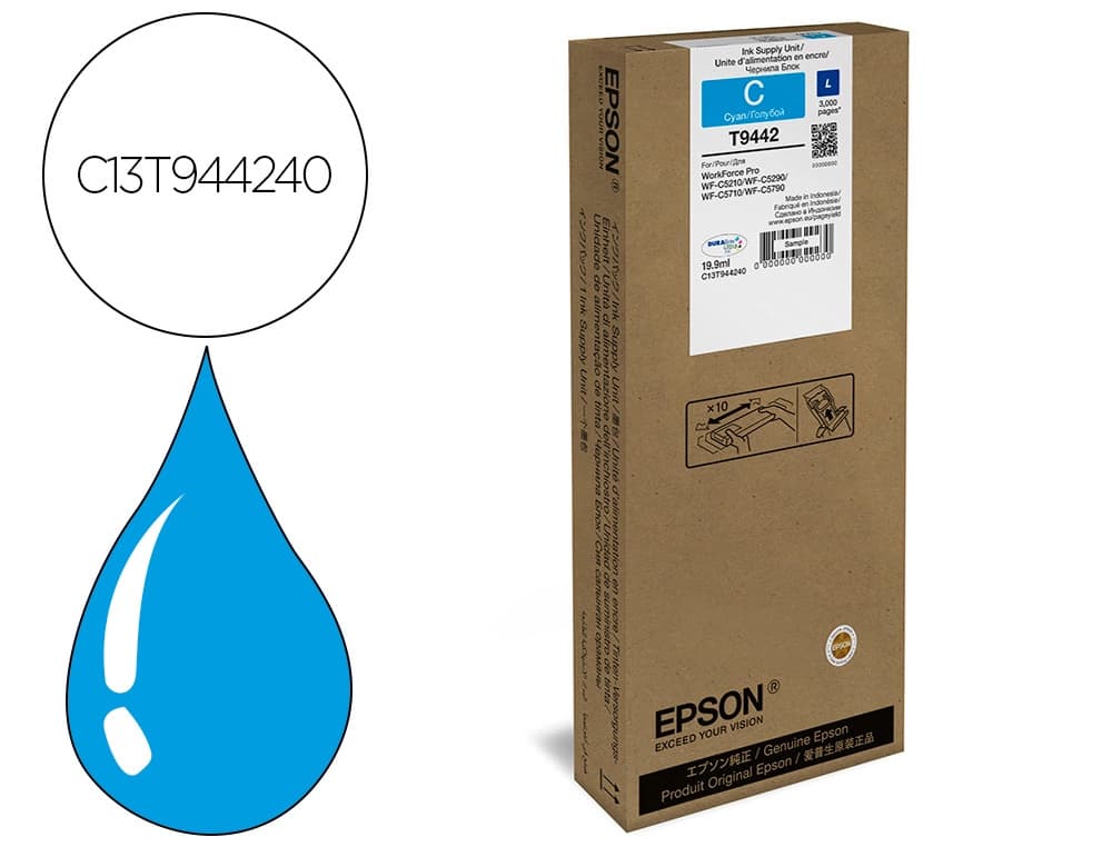 Epson Ink-jet epson wf-c5xxx series ink l cian 3000