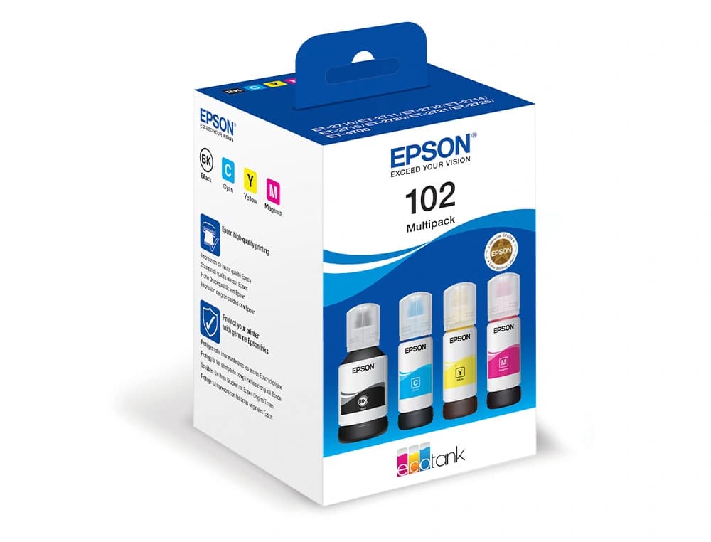 Ink-epson /102 ecotank multipack botella ink /ecotank et-2700 / et-2750 / et-2751 / et-2756 / et-3700 /
