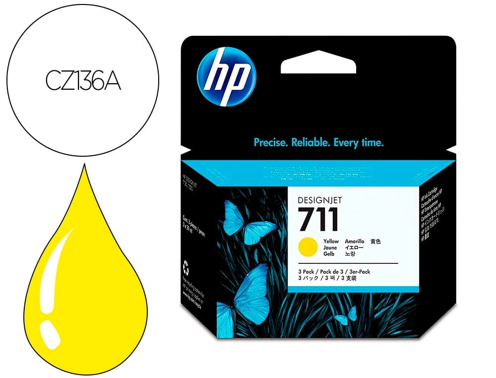 Hp Ink-jet hp designjet t120/t520 n 711 pack 3/1000 paginas