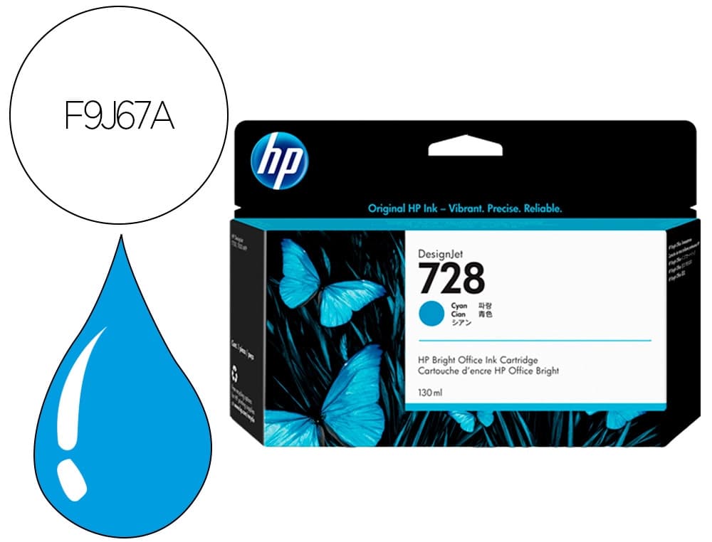 Ink-jet hp designjet t730 cian n 728/1000 paginas