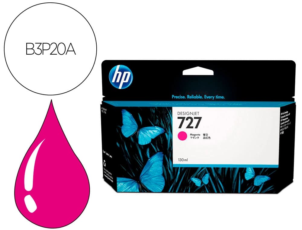 Ink-jet hp designjet t920/t1500 n 727 magenta alta/1000 paginas