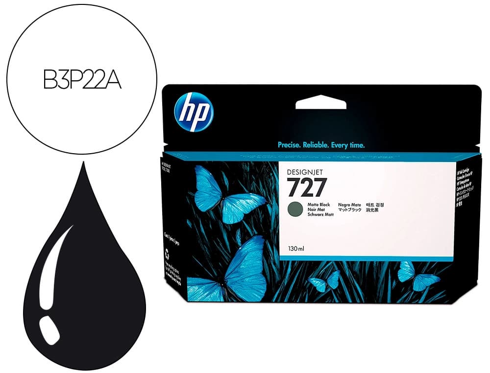 Hp Ink-jet hp designjet t920/t1500 n 727 negro mate alta/1000 paginas