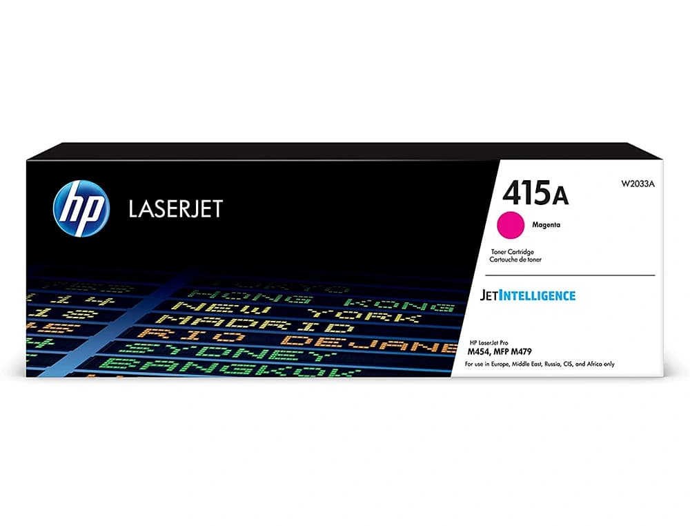 Tóner original HP 415A para Color LaserJet Pro M454 y MFP M479 – Magenta