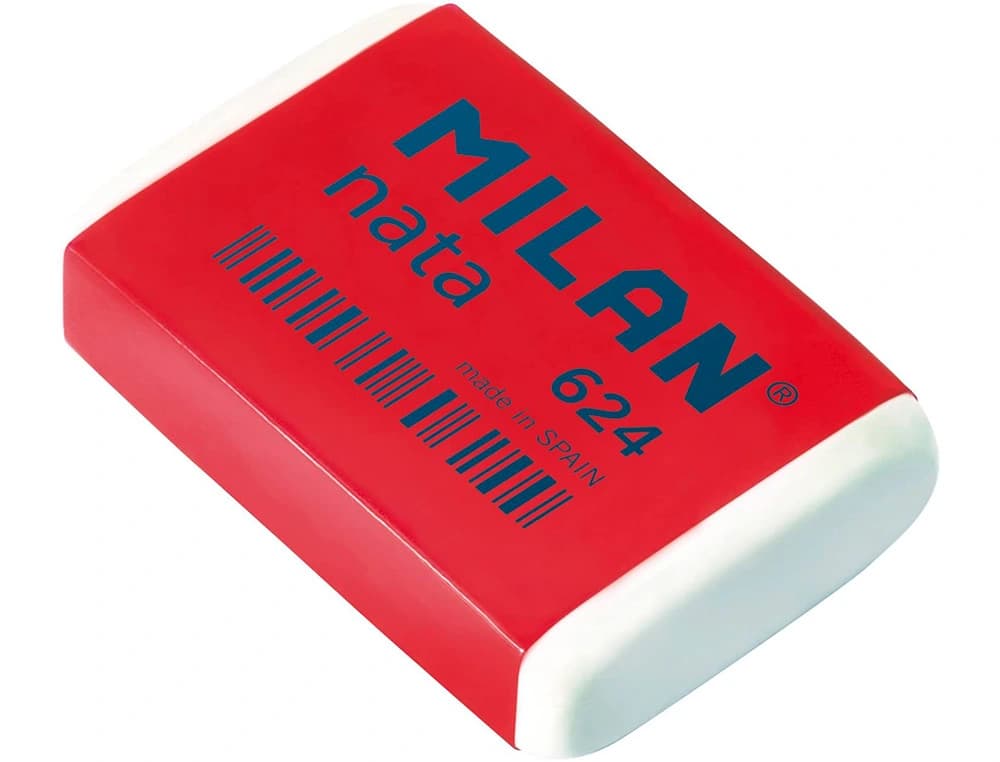Goma de borrar milan nata 624 blister de 4 unidades