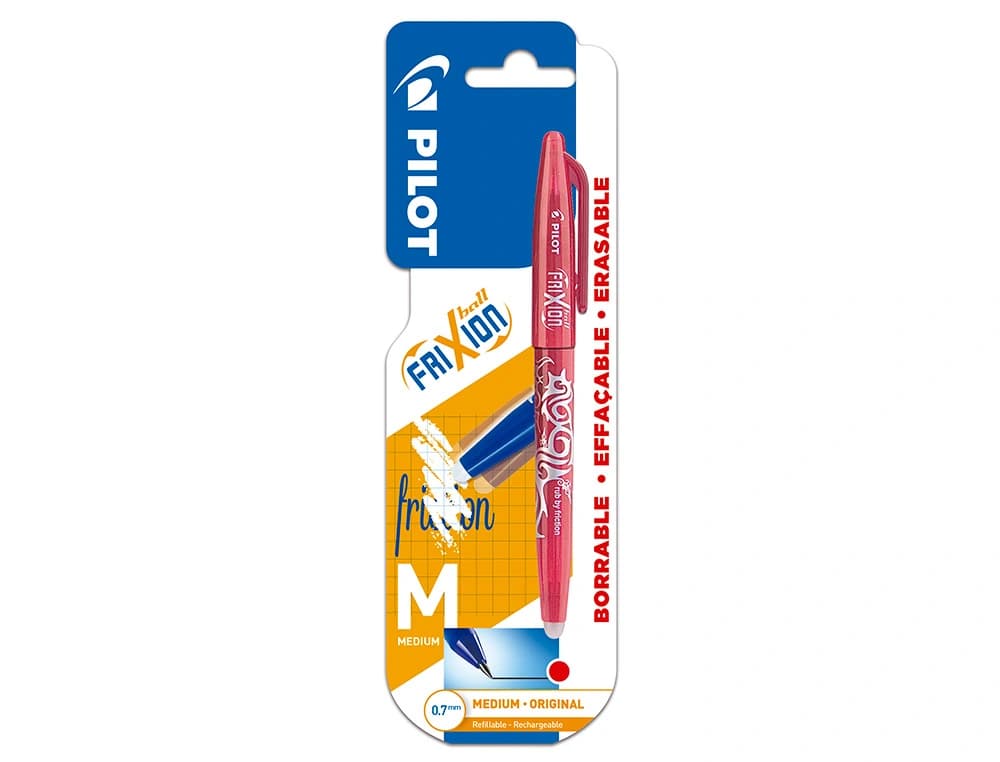 Boligrafo pilot frixion ball borrable 0,7 mm punta media en blister