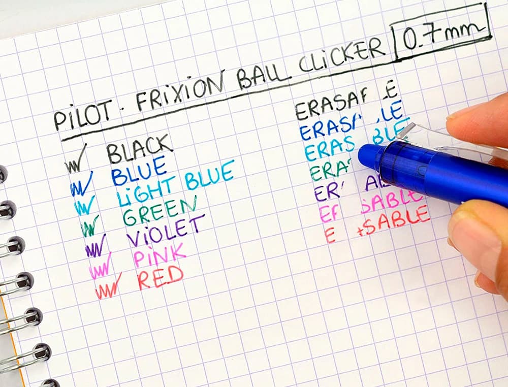 Boligrafo pilot frixion clicker borrable 0,7 mm punta media en blister