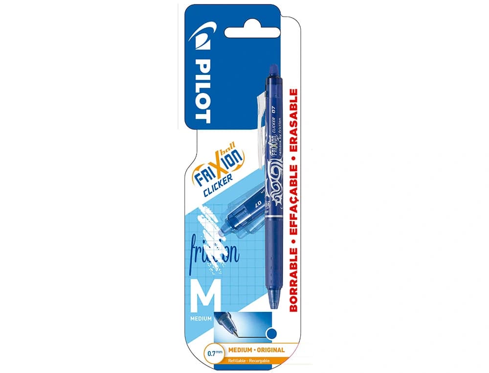 Boligrafo pilot frixion clicker borrable 0,7 mm punta media en blister