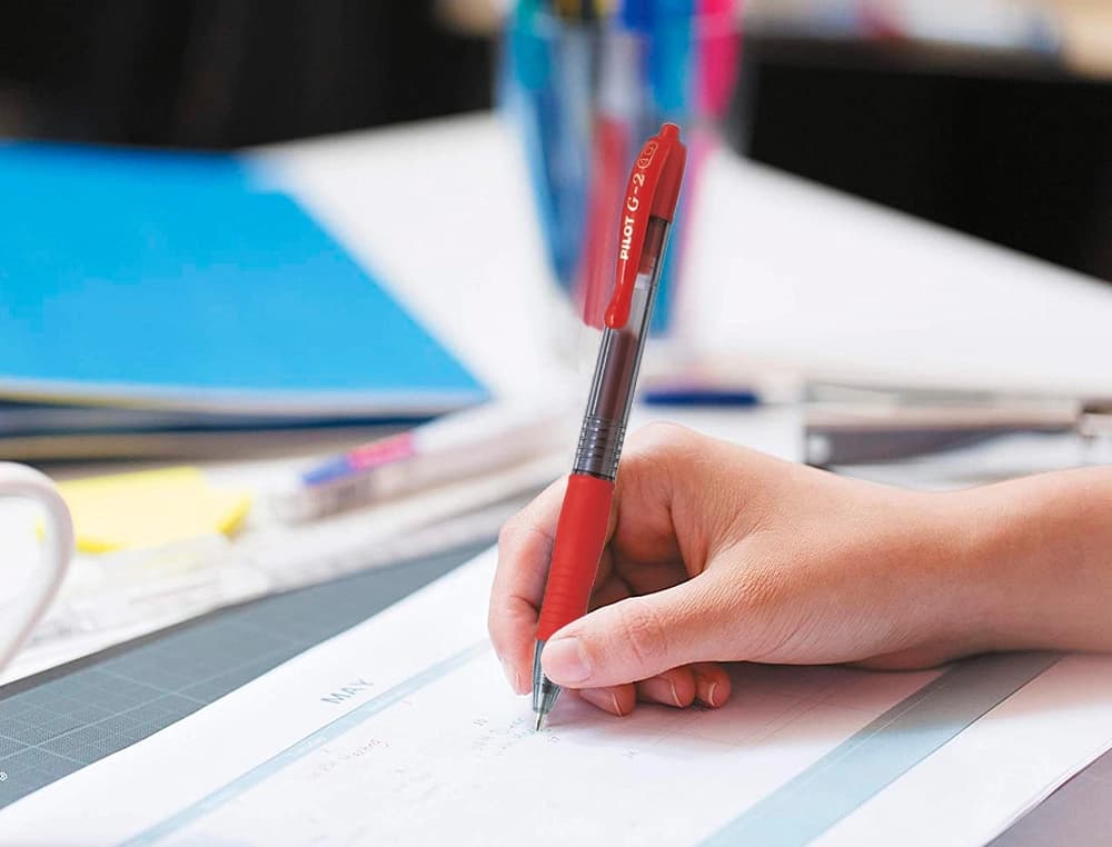 Boligrafo pilot g-2 tinta gel retractil sujecion de caucho en blister
