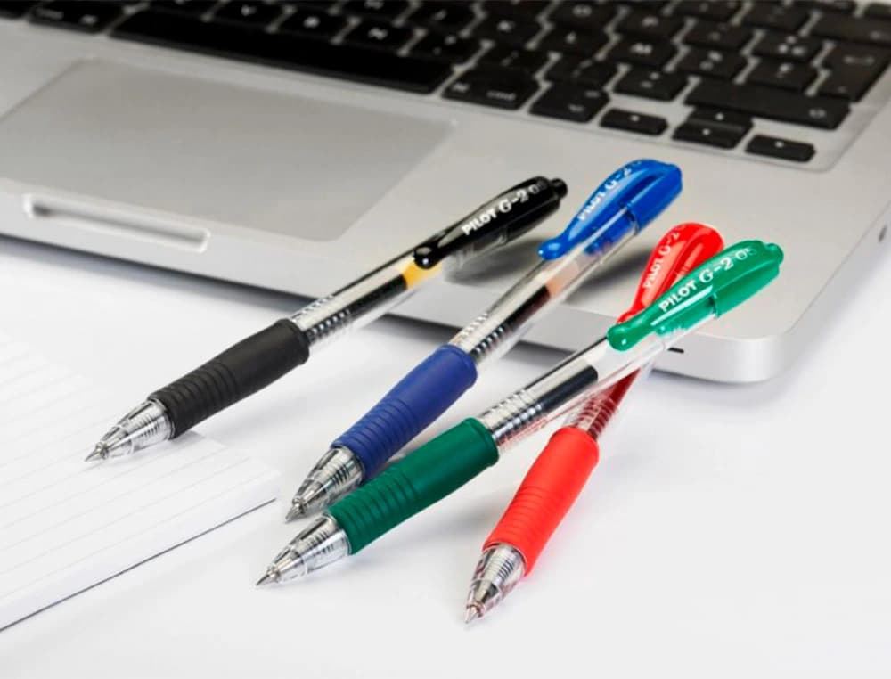 Boligrafo pilot g-2 tinta gel retractil sujecion de caucho en blister