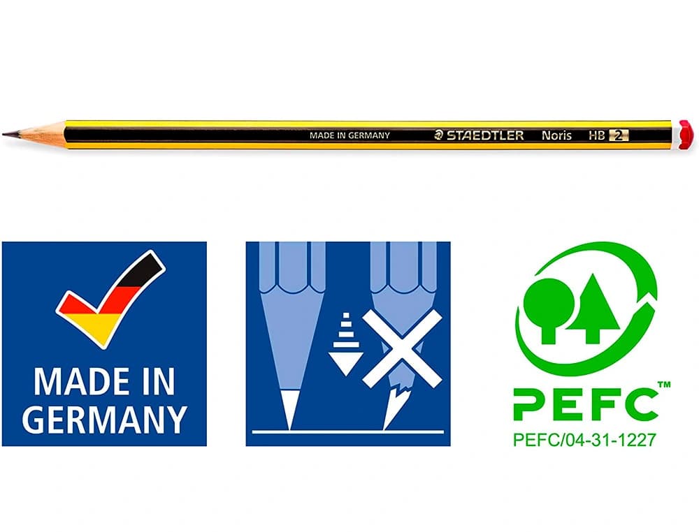 Lapices de grafito staedtler noris n.2 hb blister de 10 unidades