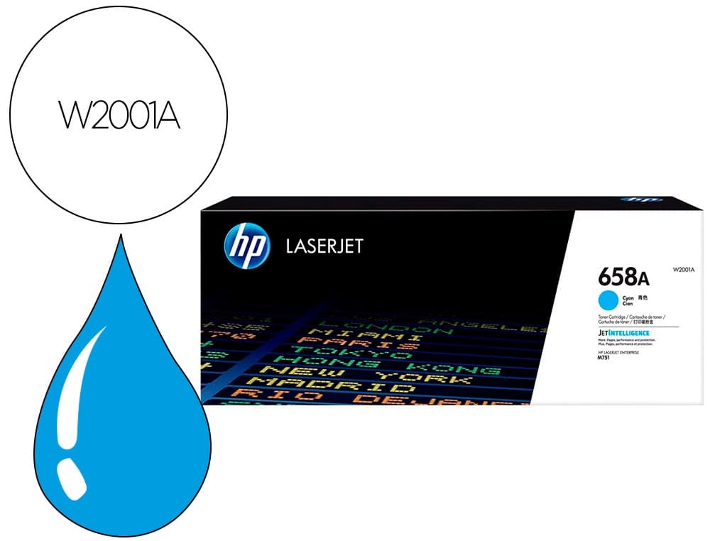 Toner hp enterprise m751toner cian 658a