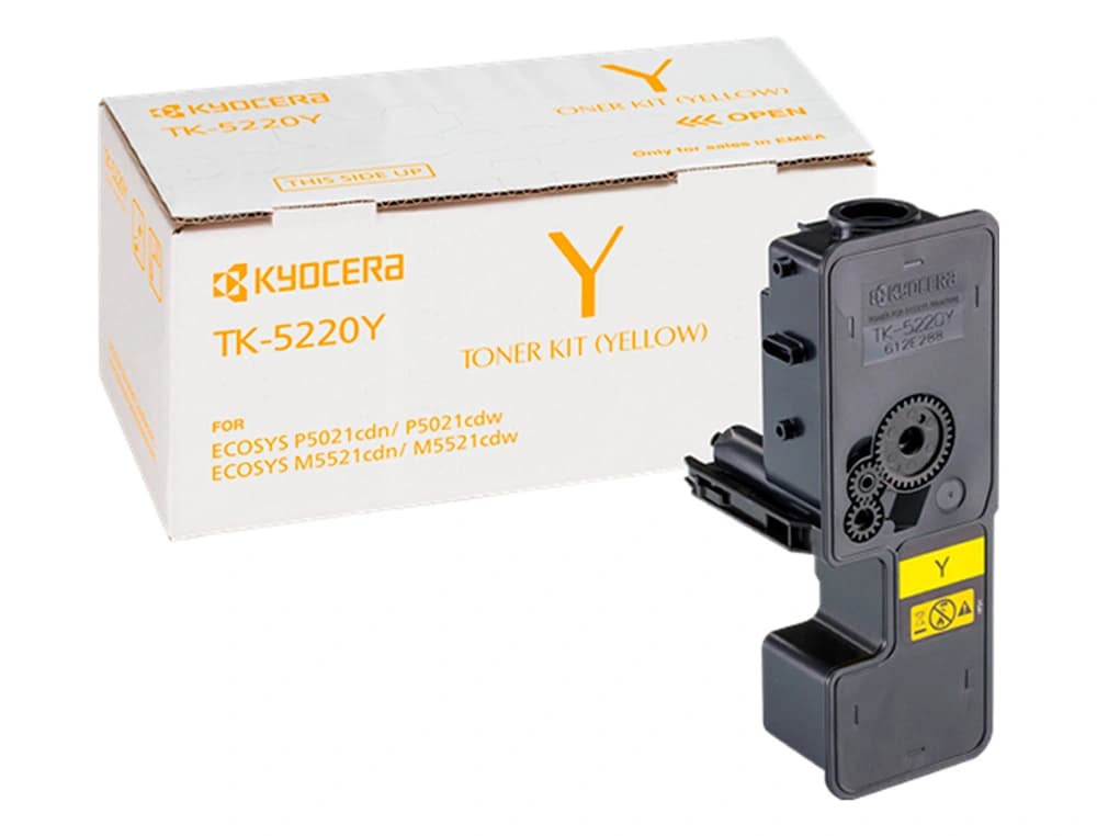 Toner kyocera mita tk-5220y amarillo ecosys m5521cdw, ecosys m5521cdn 1200 pag