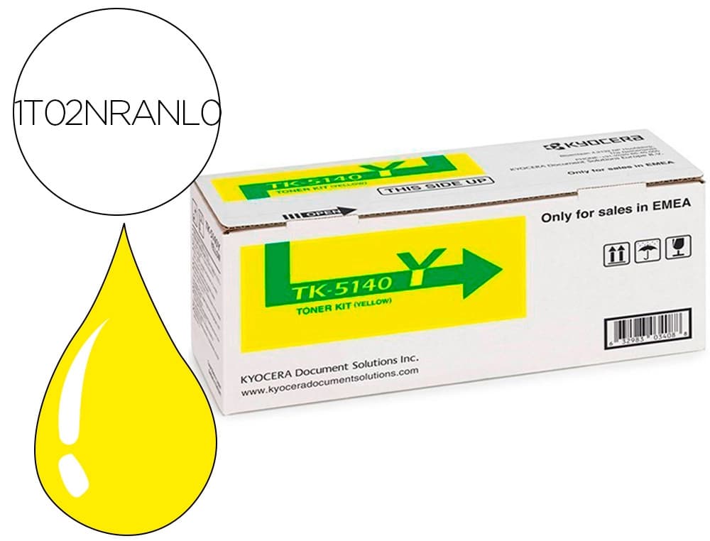 Kyocera Toner tk-5140y kyocera ecosys m6530cdn, m6530cdn/kl3, p6130cdn, p6130cdn/kl3 amarillo tk5140