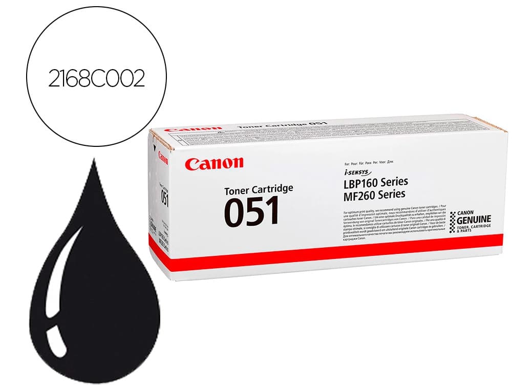 Canon Toner canon 051 1700p isensys lbp162 negro