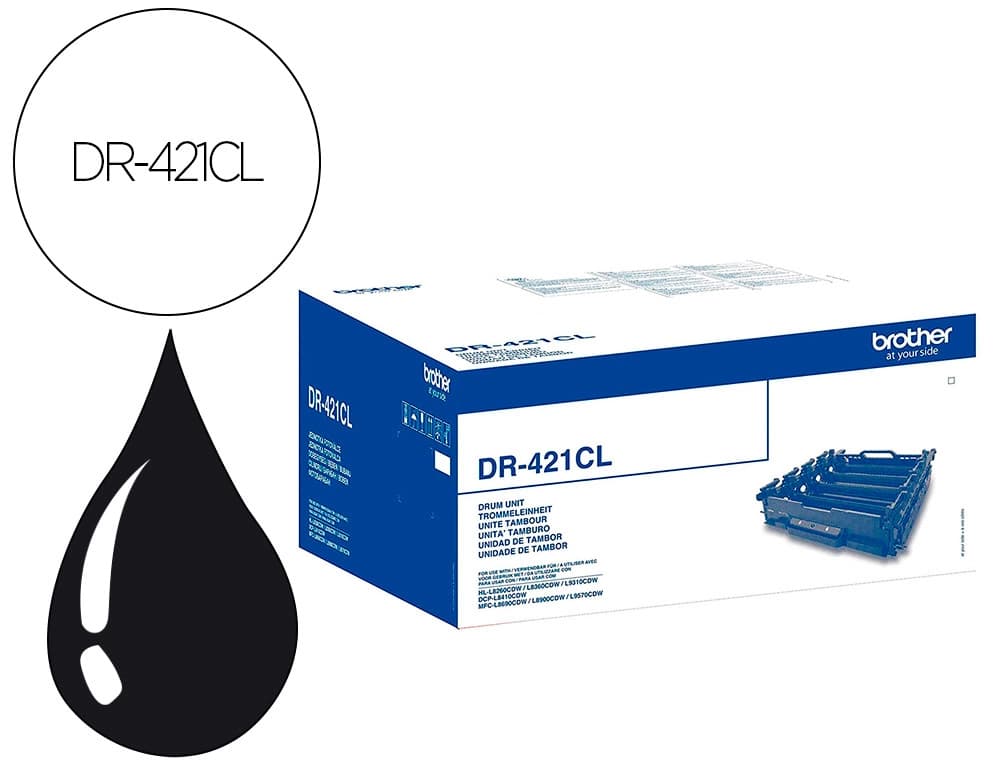 Brother Tambor brother dr421cl cuatricolor para impresoras dcp-l8410cdw / l8260cdw / l8900cdw / l9570cdw /