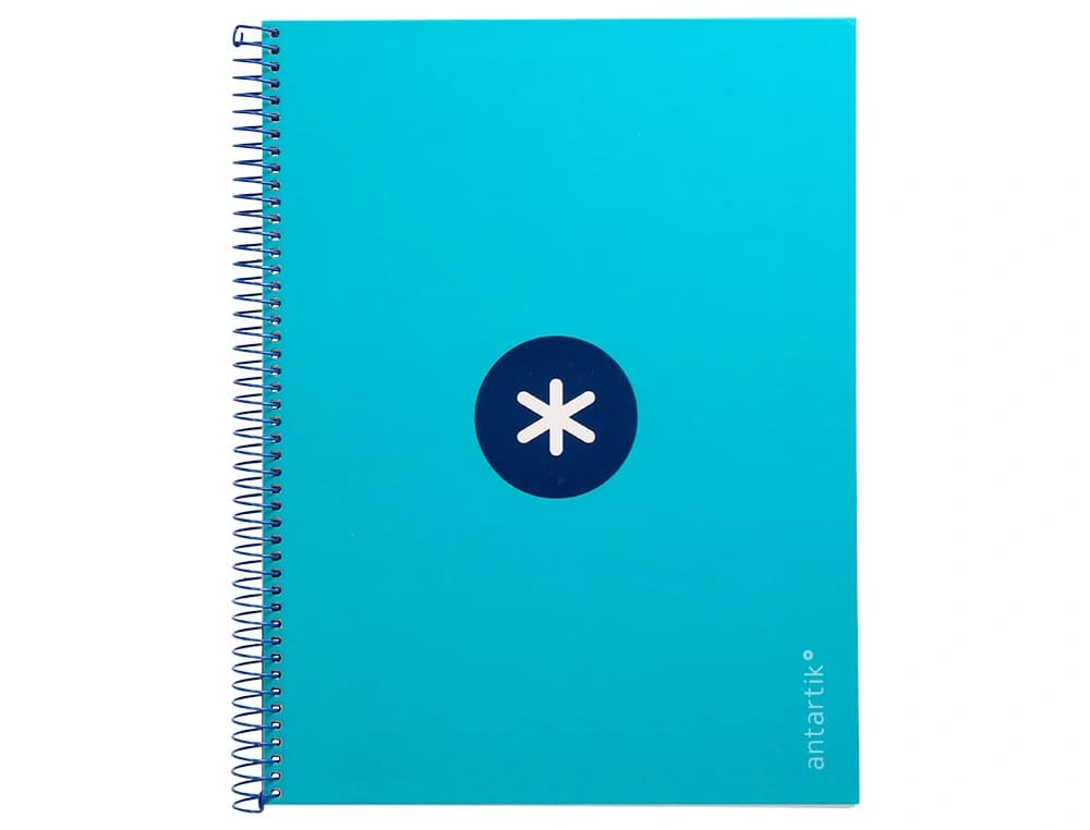 Cuaderno espiral a4 micro antartik tapa forrada80h 90 gr horizontal 1 banda 4 taladros